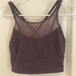 Lululemon Clip-In Long Line Bra in Smoked Mulberry
